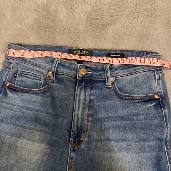 Judy Blue High Waist Tummy Control Released Hem Slim Bootcut Denim 88626 - Picture 8 of 10